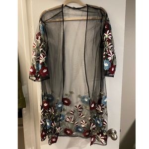 Swim suit cover up/kimono top